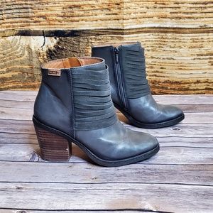 Pikolinos Alicante Lead Grey Heeled Ankle Boot 37